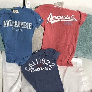 Girls size 10-12 t shirts Abercrombie aero and Hollister